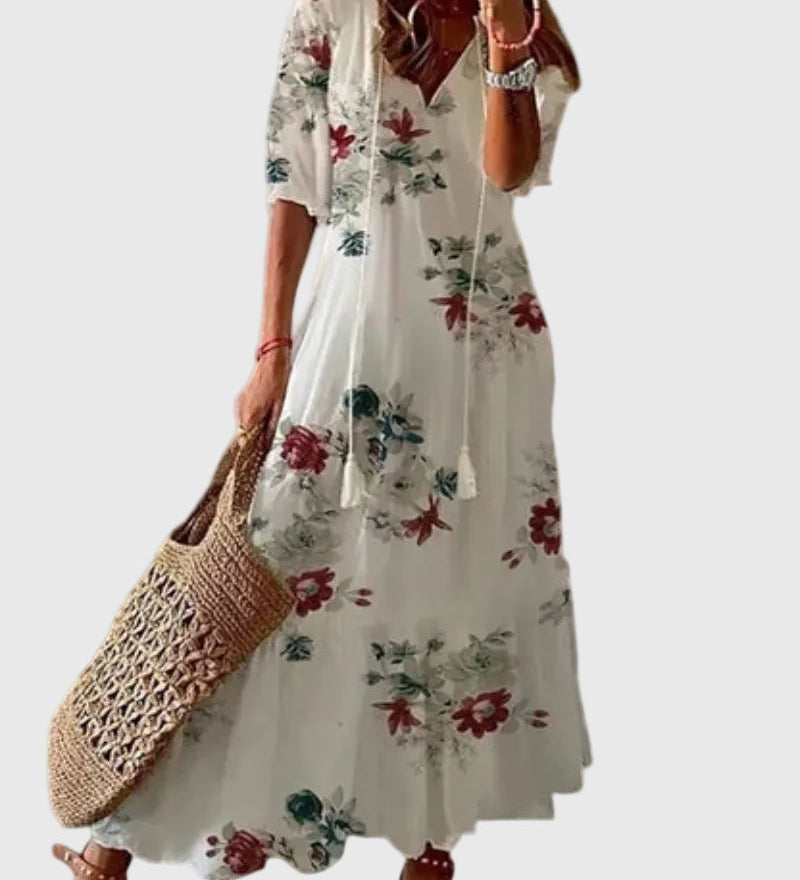 Amalia | Robe Maxi d'Été Rétro Bohème