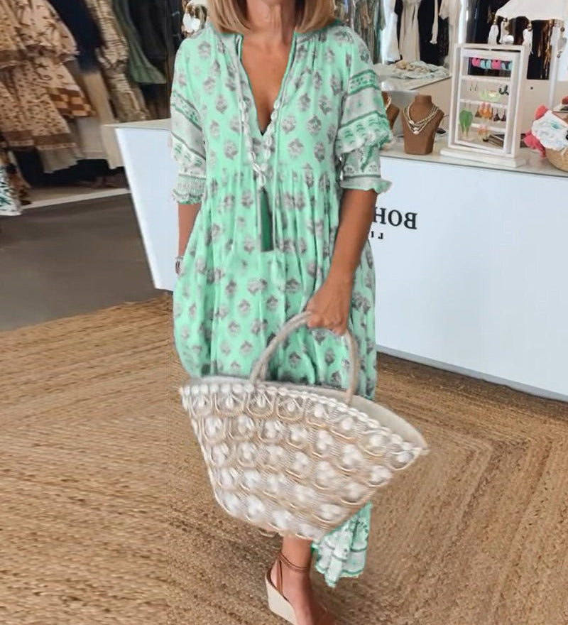 MANA | ROBE MIDI FLEURIE CHIC COL V
