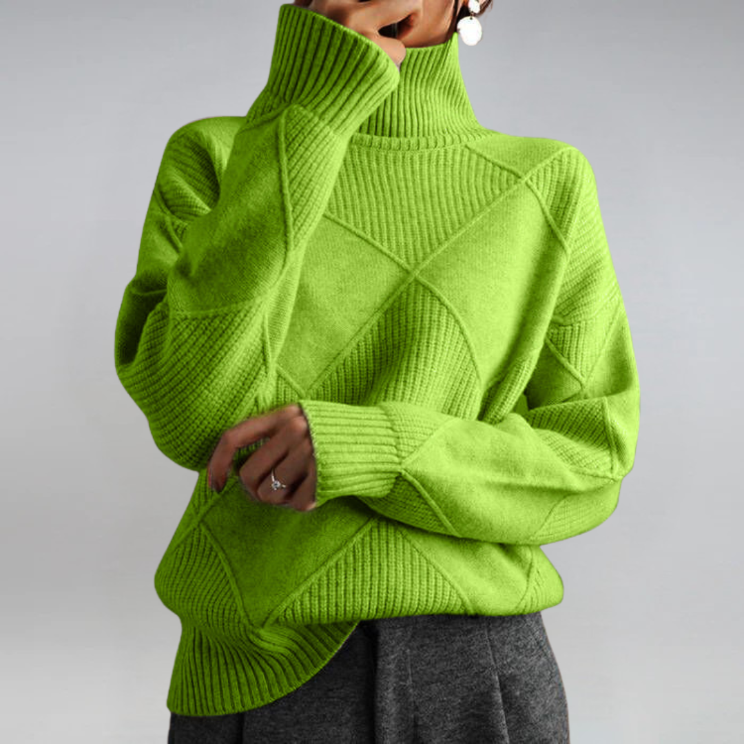 Lauren | Pull Col Montant Cachemire Chic