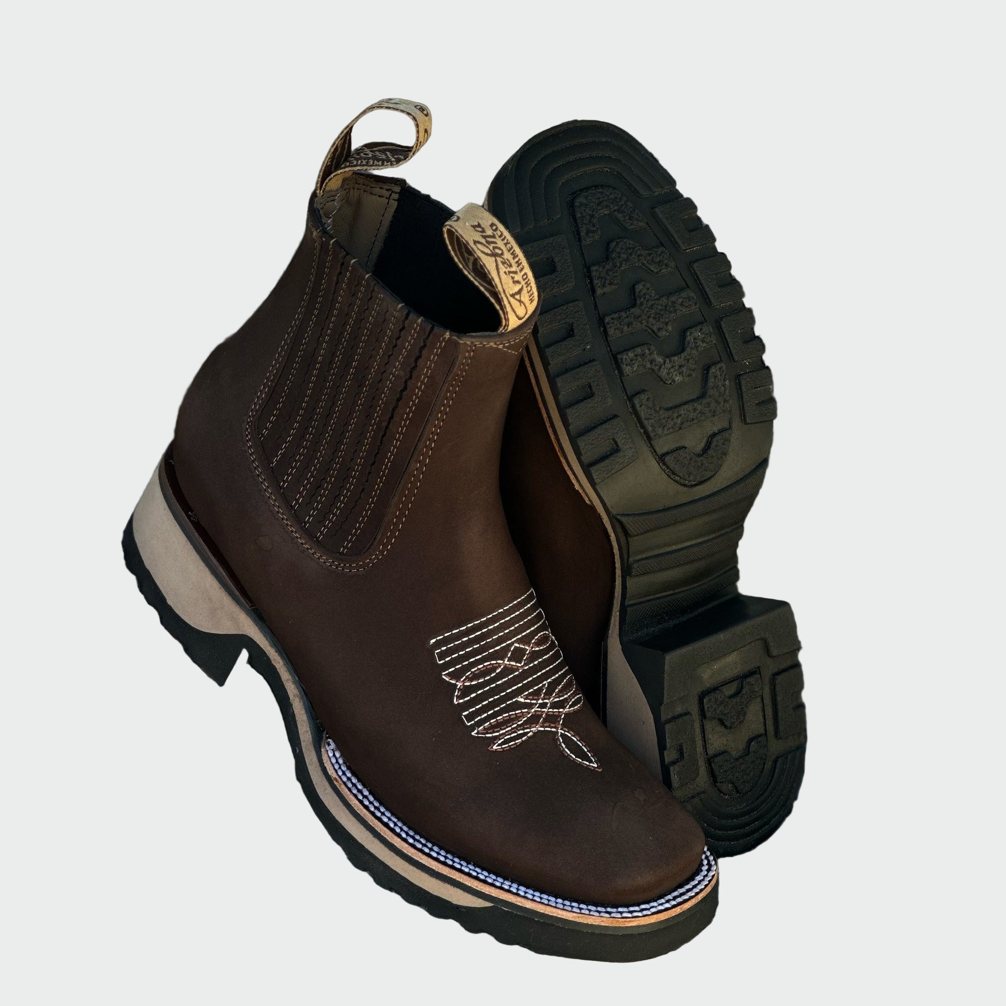 Bottes de Cowboy en Cuir Marron