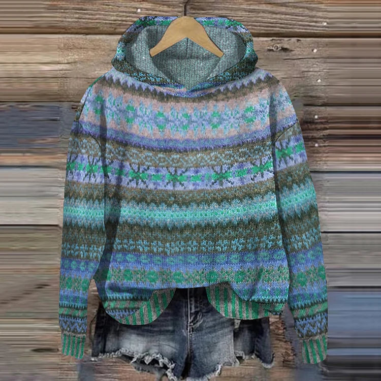 Gaby | Pull Motif Ethnique Vintage