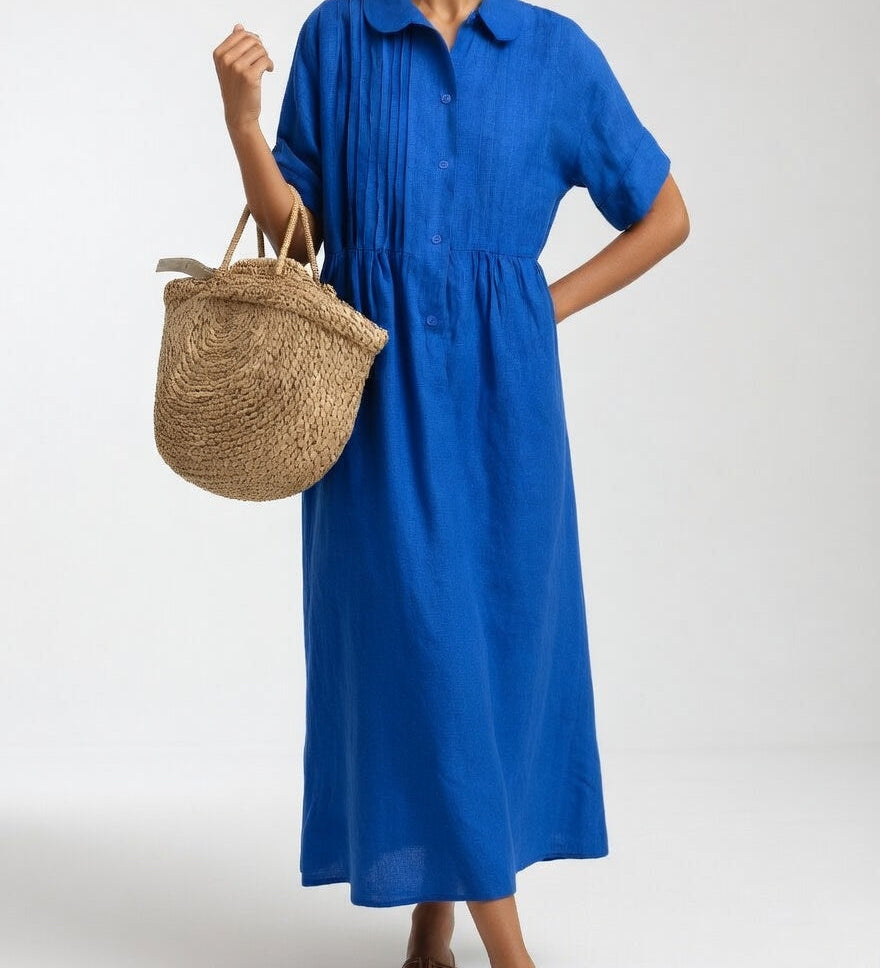 Lysandra™ — Robe d'Été chemise fluide estivale