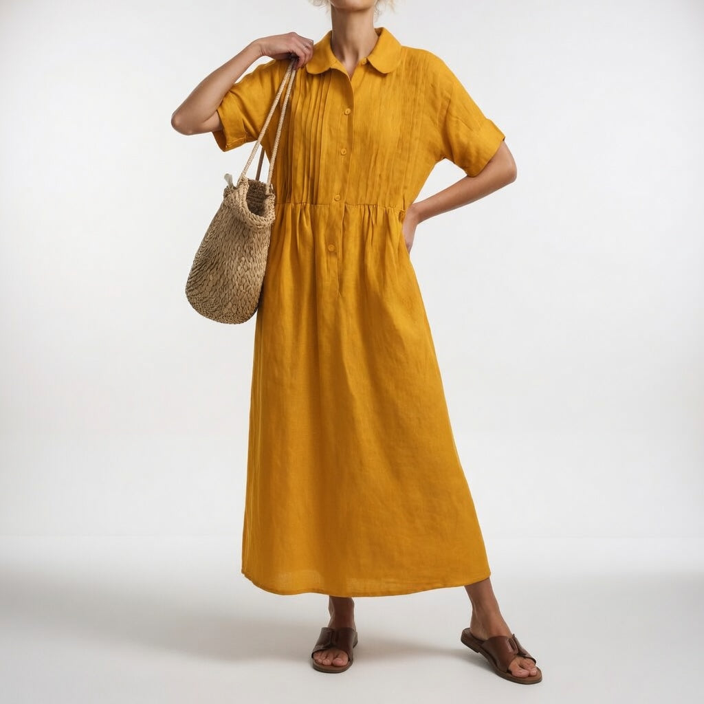 Lysandra™ — Robe d'Été chemise fluide estivale