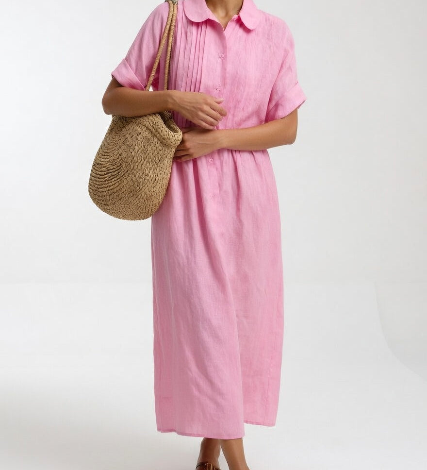 Lysandra™ — Robe d'Été chemise fluide estivale
