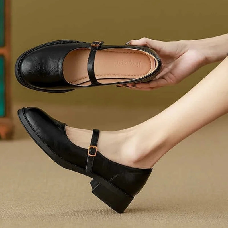 Brigitte – Mary Janes en Cuir Douillet