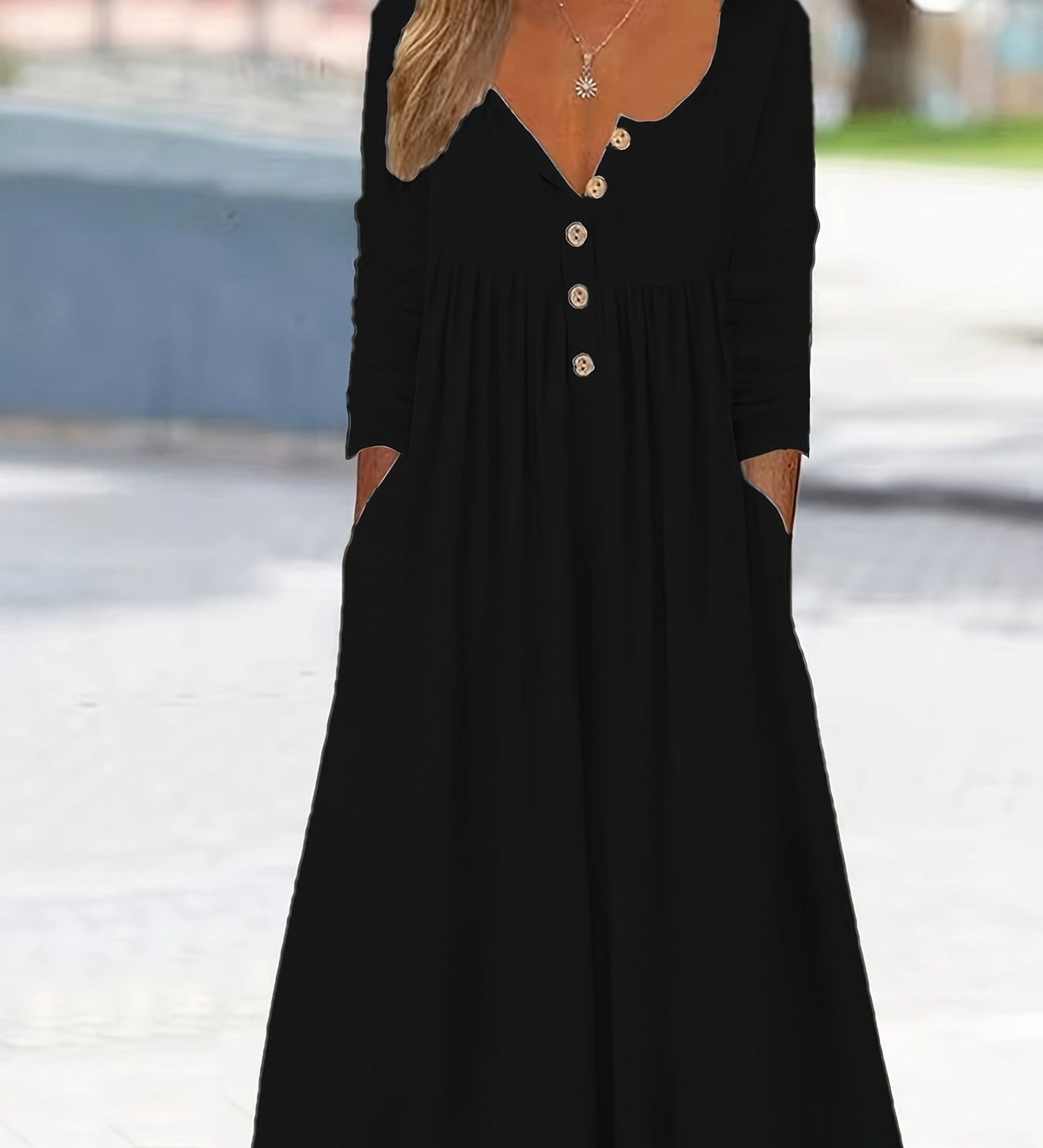 LARA | ROBE MIDI BOUTONNÉE DEVANT
